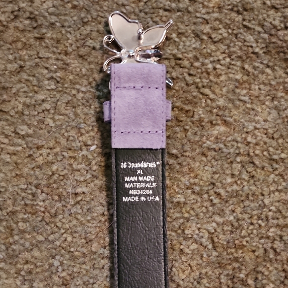 No Boundaries Lavender Belt with Silver Butterfly - Picture 4 of 4